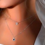 Two-layer silver 925 necklace