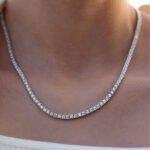 Tennis Necklace Silver 925 Its thickness is 2.50 milli