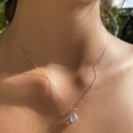 Quiet solitaire necklace silver 925