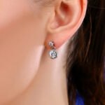 round solitaire earrings