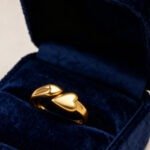 Hearts cable ring 18k gold plated FREE SIZE
